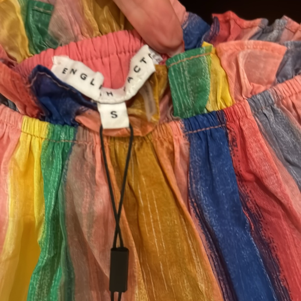 English Factory Pink Yellow Ruffled Tiered Maxi Dress - Picture 5 of 11